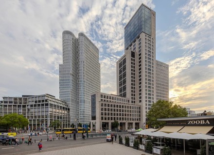Zoofenster Berlin with the Upper West and Waldorf Astoria buildings. Berlin, Germany, Europe