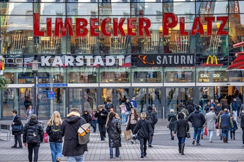 Galeria Kaufhof department stores' in Essen city centre, in the Limbecker Platz shopping centre, is