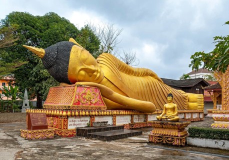 Reclining Buddha, Wat That Khao, Vientiane, Laos, Asia