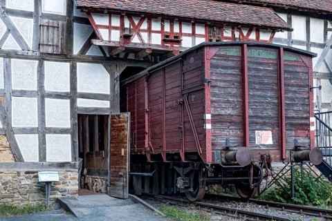 Goods wagon as used for deportations to concentration camps and military transports under National