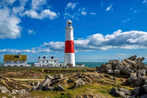 Portland Bill Lighthouse, Portland Bill, Isle of Portland, Dorset, England, United Kingdom, Europe