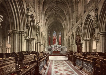 Choir of Lichfield Cathedral is an Episcopal Church of the Church of England, County of
