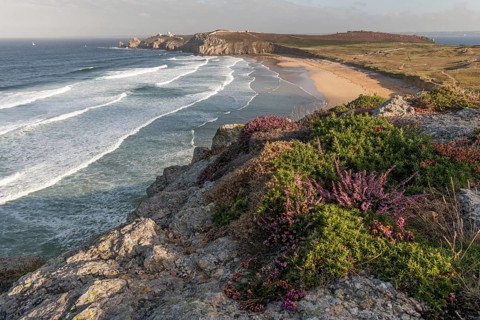 Pen Hat Beach on the Iroise Sea.Camaret, Crozon, Finistere, Brittany, France, Europe