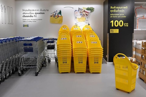 Ikea shopping trolleys and trolley baskets