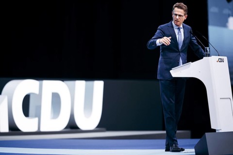 Carsten Linnemann, Deputy Chairman of the CDU, recorded at the CDU Germany 2024 party conference in