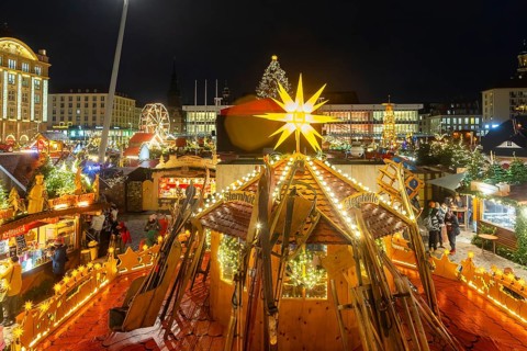 The Dresden Striezelmarkt is a Christmas market in Dresden. It has been held in Advent since 1434,
