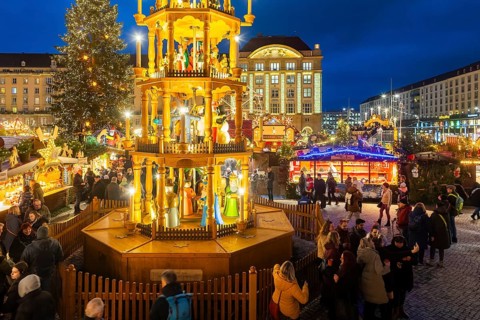 The Dresden Striezelmarkt is a Christmas market in Dresden. It has been held in Advent since 1434,
