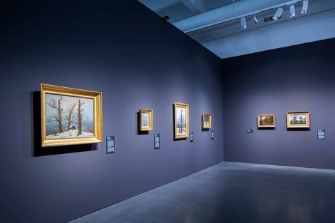 Anniversary exhibition on Caspar David Friedrich at the Albertinum. The painting The Cross in the
