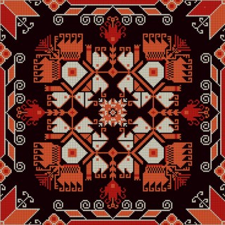 Traditional Bulgarian embroidery vector pattern