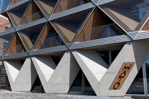 Office building The Cradle by HPP Architekten, innovative timber hybrid construction, sustainable