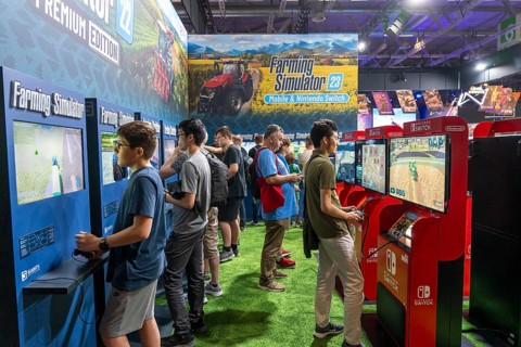 Gamescom, the world's largest trade fair for video and computer games, Farming Simulator, in