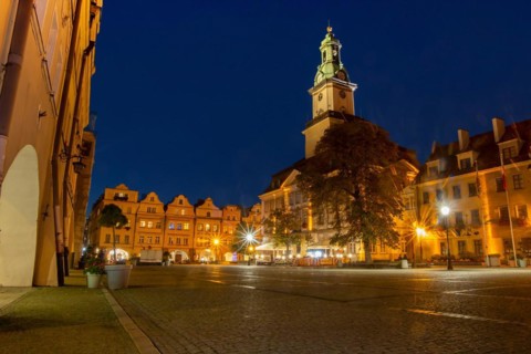 Jelenia Gora Poland by night