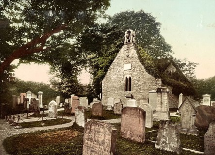 Alloway Auld Kirk, ruined church in the Scottish town of Alloway in the South Ayrshire Council