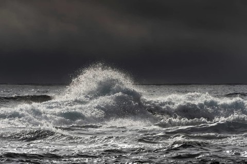 Surf, Wave, Reykjarfjörður, Strandir, Árnes, Westfjords, Iceland, Europe