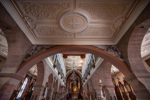 Interior of the Minster of Our Lady, Villingen-Schwenningen, Baden-Württemberg, Germany, Europe