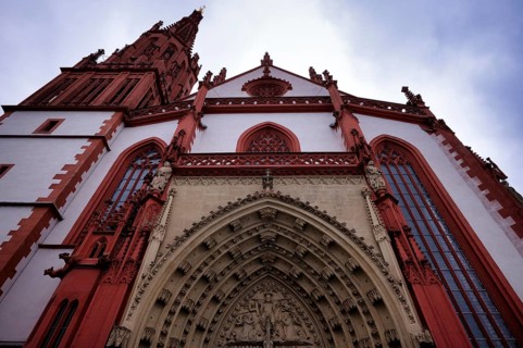 West portal, tympanum with depiction of the Last Judgement, St Mary's Chapel, Würzburg, Lower