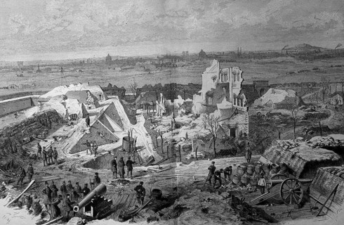 Fort Montrouge on 14 February 1871, shelled by Prussian troops during the siege of Paris in the