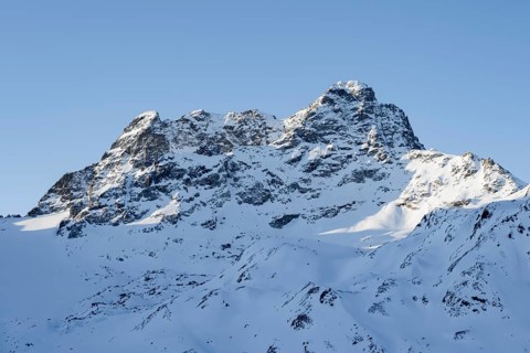 Mountain peak Piz Kesch, Albula Alps, Rhaetian Alps, Grisons, Eastern Switzerland, Switzerland,