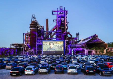 Dortmund, Ruhr area, North Rhine-Westphalia, Germany - Drive-in cinema Dortmund, newly opened