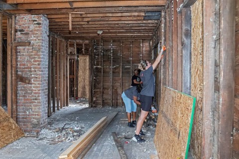 Detroit, Michigan, NW Goldberg Cares, a nonprofit community development corporation, rebuilds a