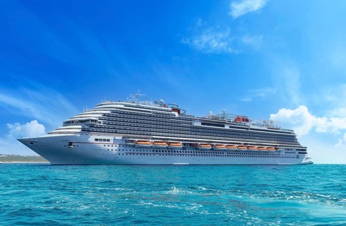 Mexico, Cabo San Lucas, Los Cabos vacation cruise ship near a beach and tourist destination El