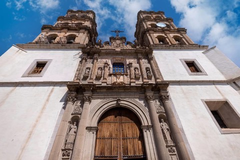 Mexico, Catholic church of Cathedral Basilica of Durango in colonial historic city center located