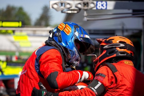 10 May 2024, Hockenheimring Germany : Picture: Laurent de Meeus Belgium climbs out of the cockpit