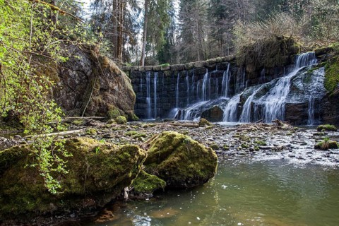 Gerats Waterfall, Gerats, Rettenberg, Oberallgäu, Allgäu, Bavaria, Germany, Europe