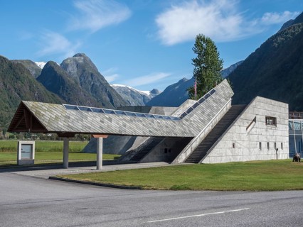 Glacier museum in Fjaerland at the Sognefjord, Norway, Europe