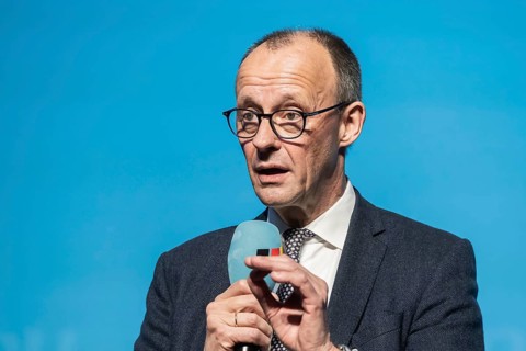 New Year's reception of the CDU with chancellor candidate Friedrich Merz in Künzelsau. The Federal