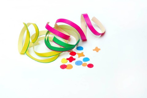 Confetti and streamers