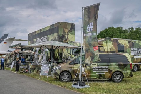 Bundeswehr pavilion, career base, recruitment, advertising, ILA 2024, International Aerospace