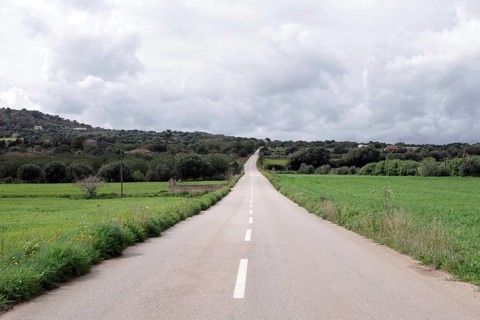 Road, Majorca, landscape, straight ahead, lonely, asphalt, road without people and vehicles