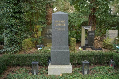 Harald Juhnke, grave, Waldfriedhof Dahlem, Hüttenweg, Steglitz-Zehlendorf, Berlin, Germany, Europe