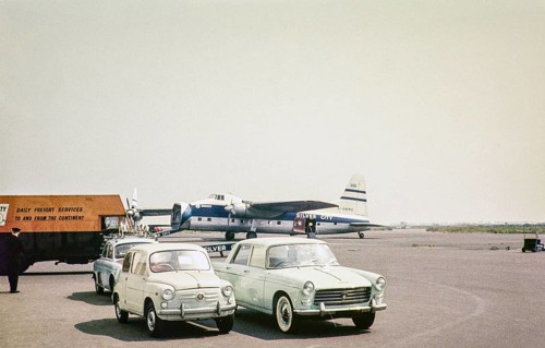 Bristol Superfreighter aircraft G AMWE, Silver City Airways airline air ferry, Ferryfield airport,