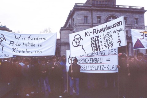 Rheinhausen. Workers' protest at Krupp. ca. 1988-9