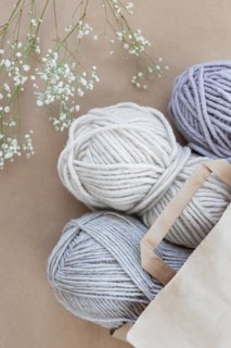 Knitting wool thread close up 8