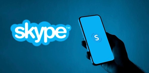 Skype Mobile Logo on smartphone