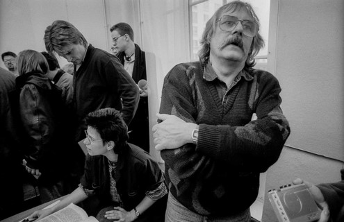 Germany, Berlin, 02.01.1992, Gerd, Poppe, left: Ulrike Poppe, first day of Stasi files - access for