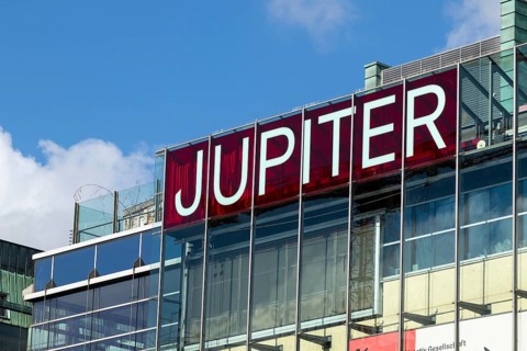 Logo, lettering on Jupiter Kreativkaufhaus, event venue, open space for art and culture in the
