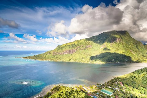 Moorea Island in the French Polynesia