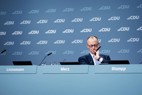 Friedrich Merz, party chairman of the CDU, photographed at the CDU Germany 2024 party conference in