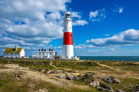 Portland Bill Lighthouse, Portland Bill, Isle of Portland, Dorset, England, United Kingdom, Europe