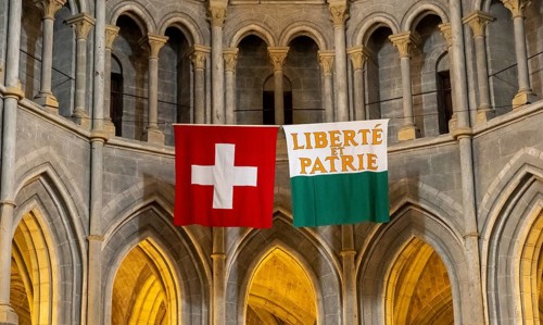 Liberté et Parite, Notre-Dame Cathedral, former episcopal church of the diocese of Lausanne, today
