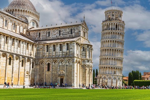 The Cathedral of Santa Maria Assunta, the Leaning Tower, Pisa, Tuscany, Italy, Europe