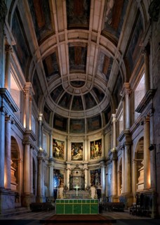 Interior view, choir, altar, monastery church Igreja Santa Maria de Belém, Hieronymites monastery