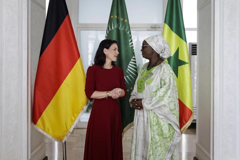 Annalena Bärbock (Alliance 90/The Greens), Federal Foreign Minister, recorded during a meeting with
