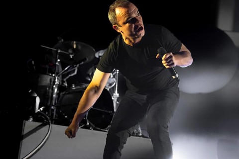 Samuel T. Herring, singer of Future Islands live at the Tempodrom in Berlin on 21/05/2024