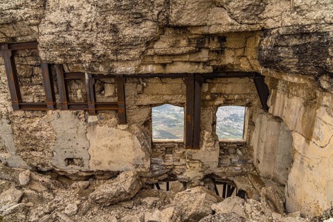 The Vezzena post on the summit of the Pizzo di Levico mountain in Valsugana, Trentino, Italy,
