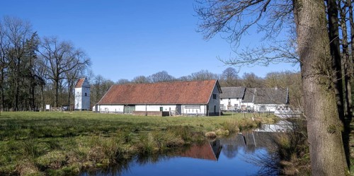 1746 Drongengoedhoeve, Drongengoed farmstead in Drongengoedbos, forest at Ursel near Knesselare,